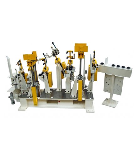 Pneumatic Operated Welding Jig for Side Rail (chassis)